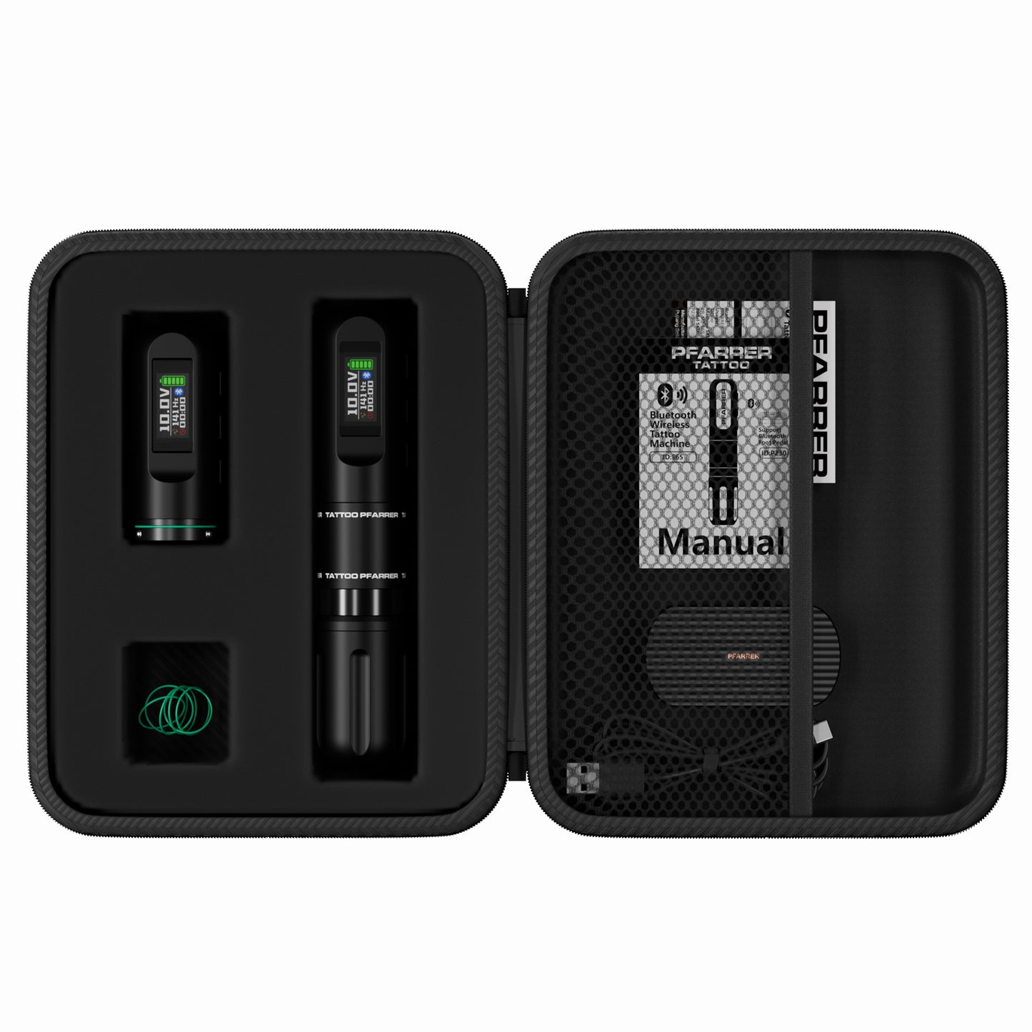 Wireless Tattoo Pen Machine – Dual Battery Rechargeable All-in-One Tattoo Gun with Bluetooth Foot Pedal