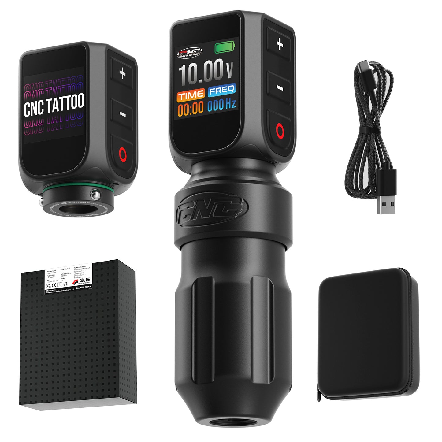 Dual Battery Wireless Tattoo Machine – 4.0mm Stroke Hollow Cup Motor Pen