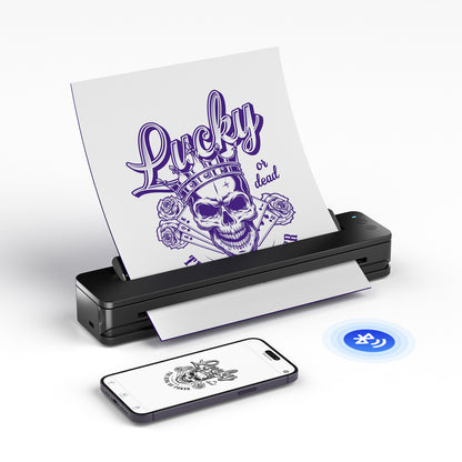 Bluetooth Mini A4 Tattoo Stencil Printer – Thermal Transfer Machine, Clear & Smudge-Resistant