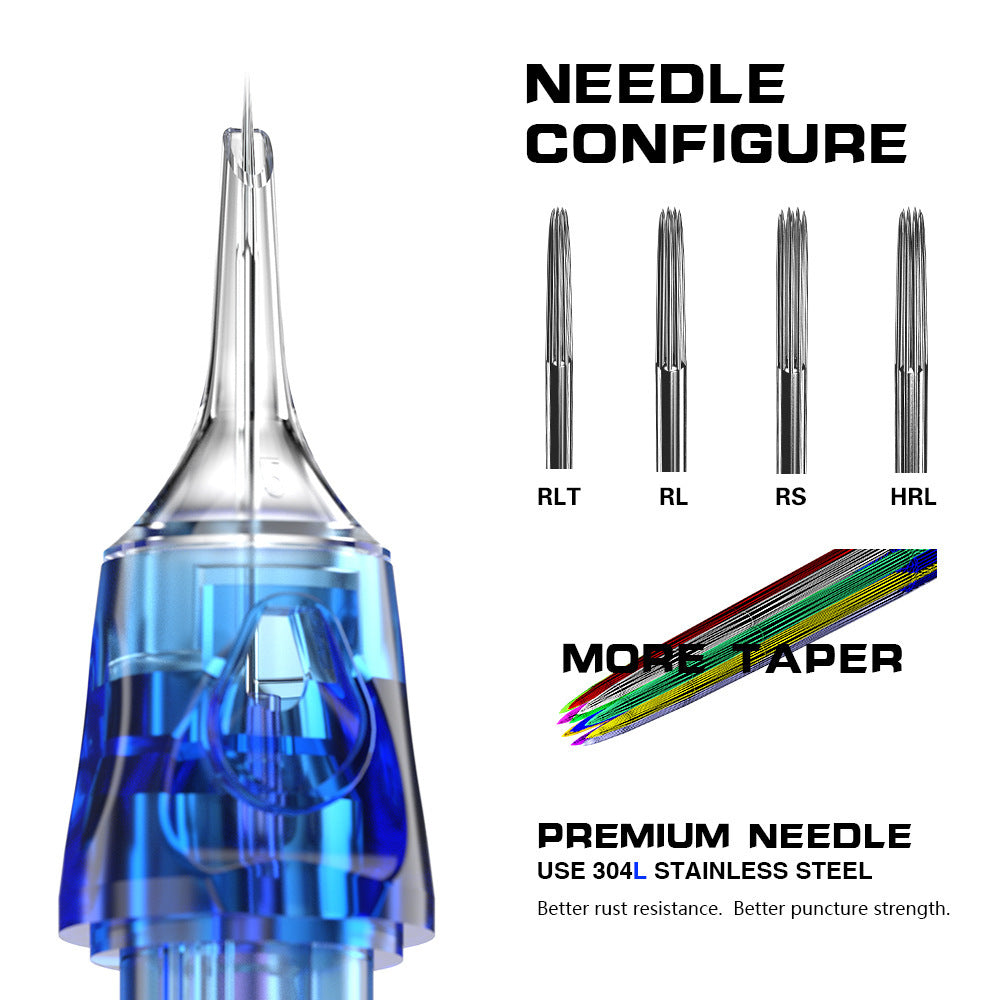 New Disposable Tattoo Cartridge Needles – Liner & Shader (20pcs Box)