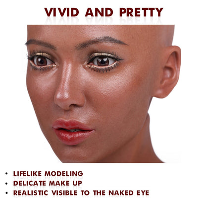 Realistic Female Silicone Head & Shoulder Display Mannequin