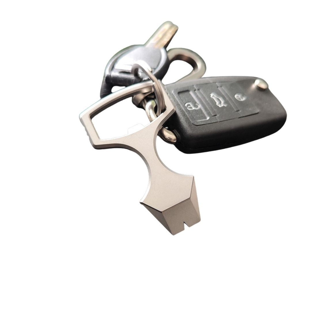 Titanium Alloy EDC Multi-Function Self-Defense Knuckle - Keychain - Bottle Opener