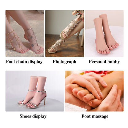 Realistic Female Silicone Foot Model — Flexible or Reinforced