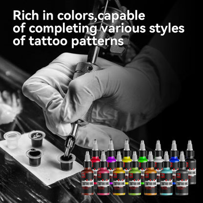 15ML Tattoo Ink Set – 14 Vibrant Colors