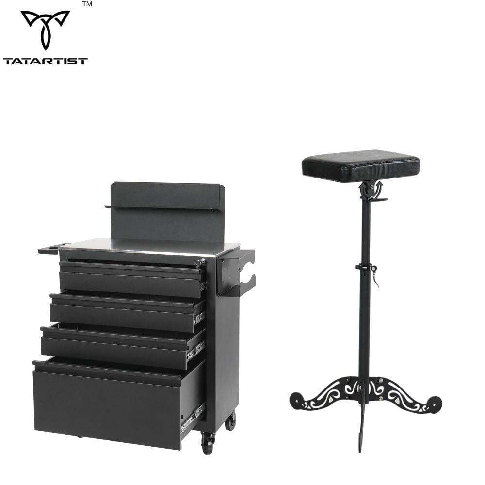 【USA】Tattoo Workstation and Tattoo Armrest Stand Packages TA-TW-03&TA-AR-09