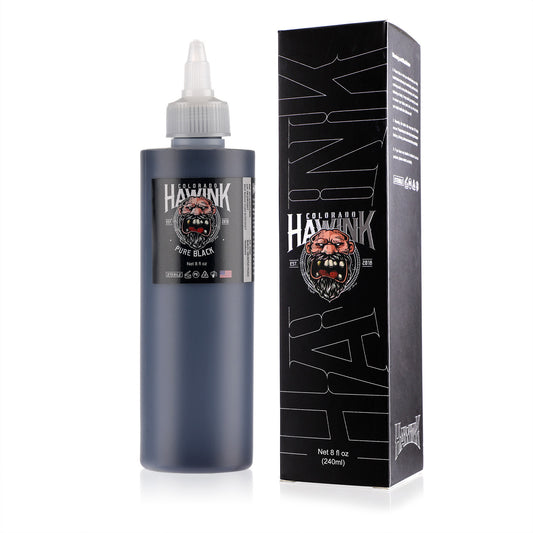 Hawink 240ml Black Tattoo Ink – Lining & Shading Formula