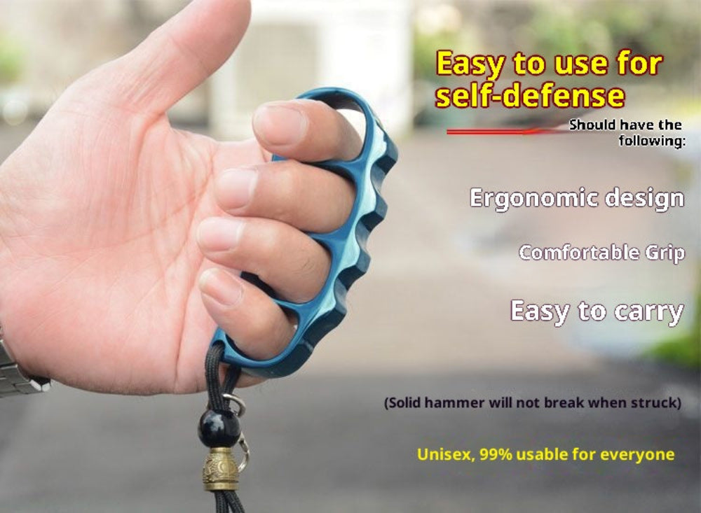Solid 304 Stainless Steel Brass Knuckles Self-Defense Tool