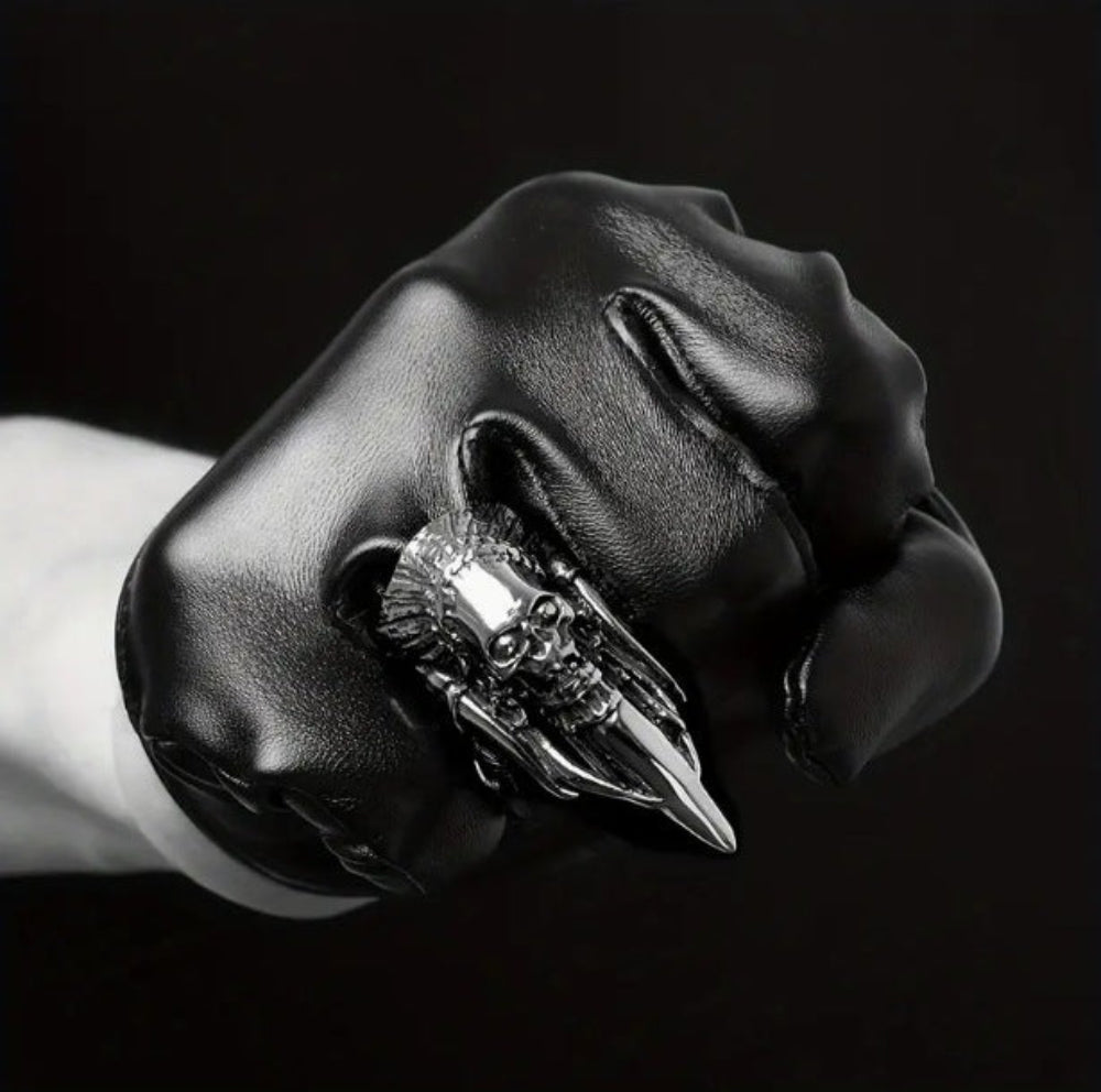 Skull & Claw Stainless Steel Self Defense Rin