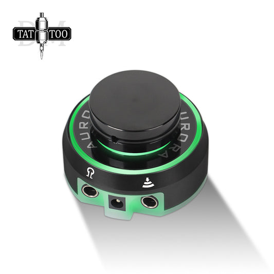 Tattoo Aurora Power Supply, Gen 1 Voltage Stabilizer, Color-Changing Rotating Button, LCD Microblading Power