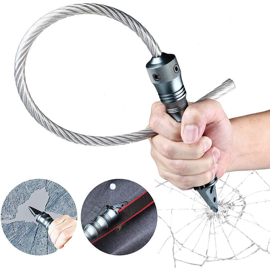 New Steel Wire Tactical Whip-EDC Tool