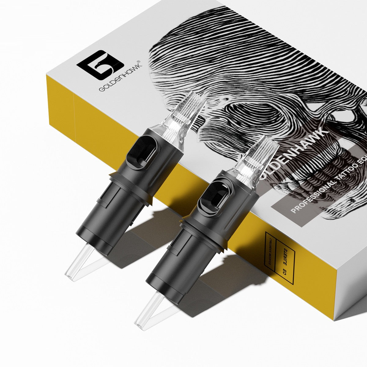 GOLDENHAWK Disposable Tattoo Cartridge Needles for Pen – Round & Flat, Box of 20