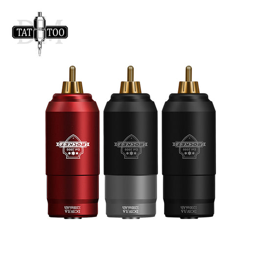 Mini Wireless Tattoo Battery Power Supply – 1200mAh RCA Portable Charging Pack for Tattoo Pen