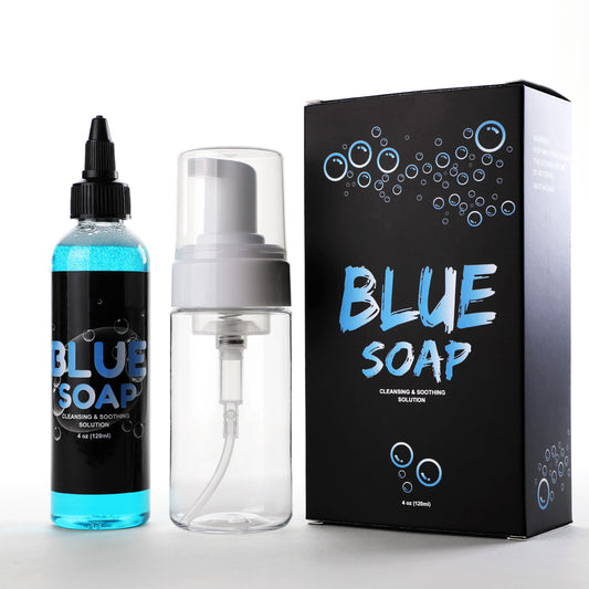 Tattoo Cleansing Foam Set – 120ml Blue Algae Formula with Foaming Bottle