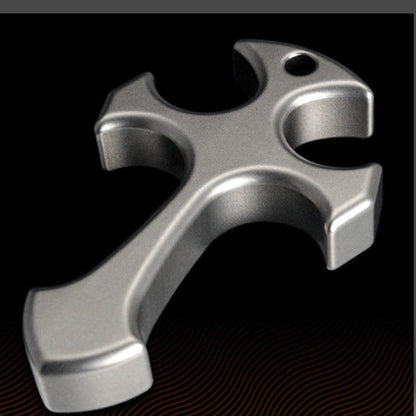 Titanium Alloy Self-Defense Cross Pendant EDC Tool