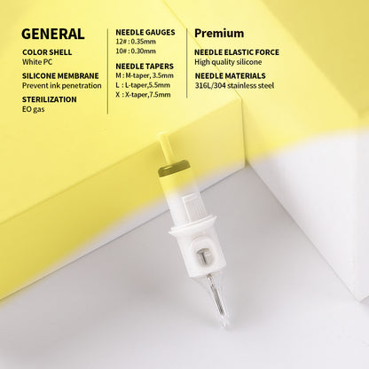 Premium Disposable Tattoo Cartridges – One-Piece Needles（20PCS/BOX)