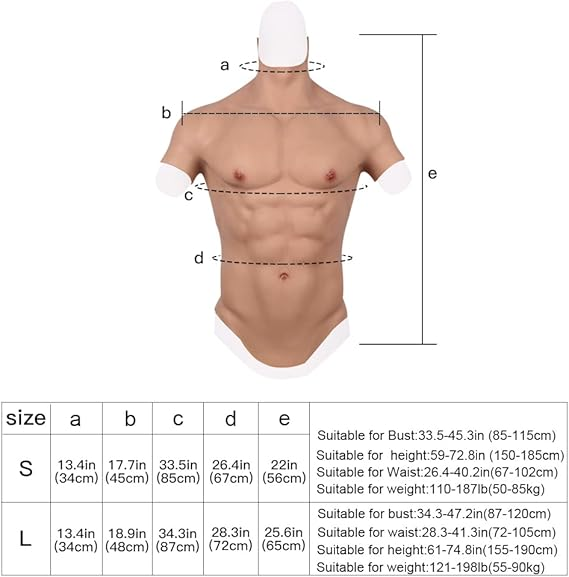 Realistic Silicone Muscle Suit — Two Sizes