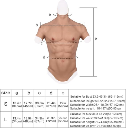 Realistic Silicone Muscle Suit — Two Sizes