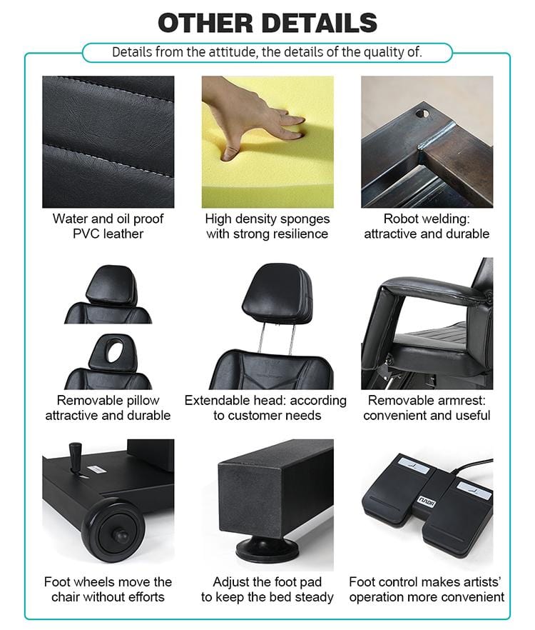 【USA】Hot Vertical Lift Electric Tattoo Client Chair TA-TC-07