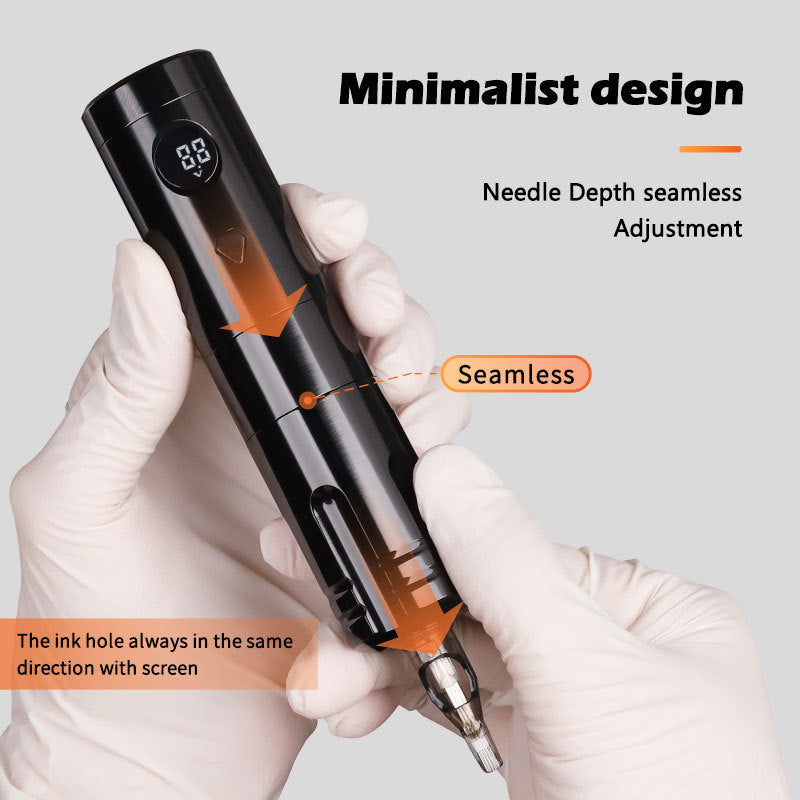 Wireless Tattoo Pen Kit with Integrated Cartridge Needle