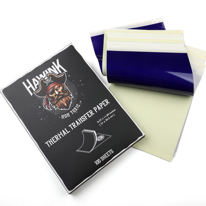 Professional Tattoo Transfer Paper – 100 Sheets Thermal Stencil Paper