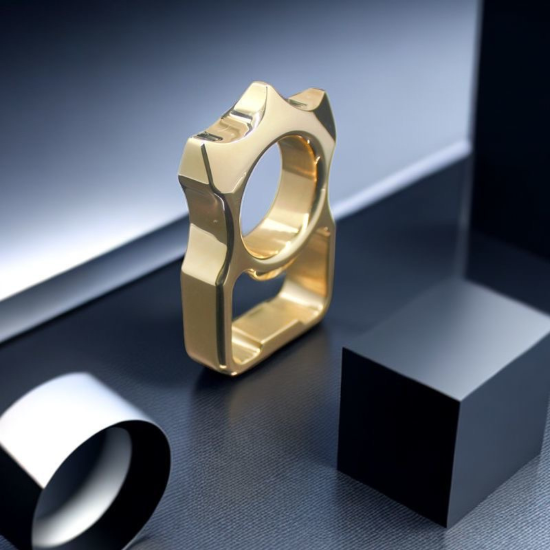 Abridor de botellas EDC con forma de nudillo de latón