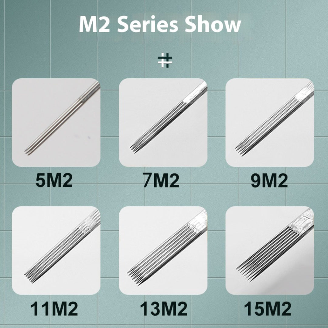 M2 Double Stack Magnum Tattoo Needles – Disposable, Box of 50