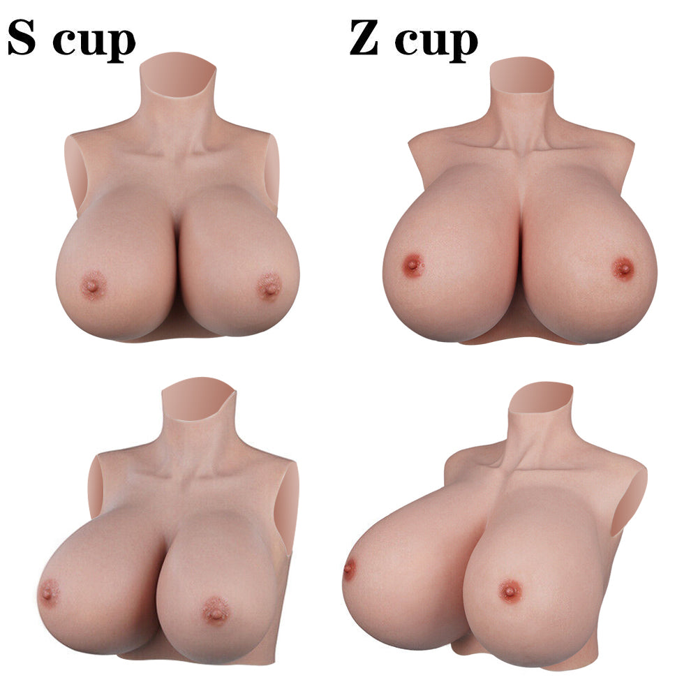 Extra-Large Silicone Breastplate — S & Z Cup, Lightweight Fill