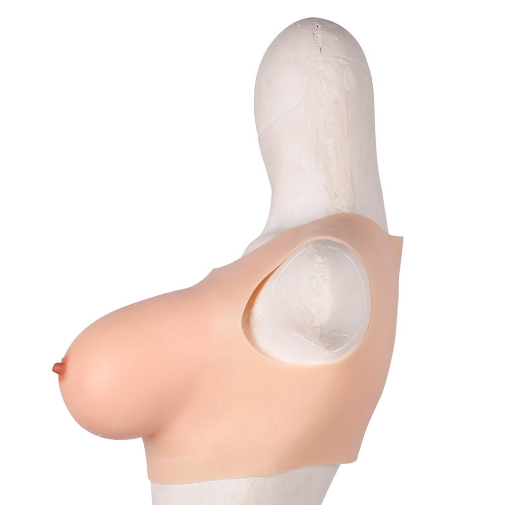 Lightweight Round-Neck Silicone Breastplate — C–G Cup
