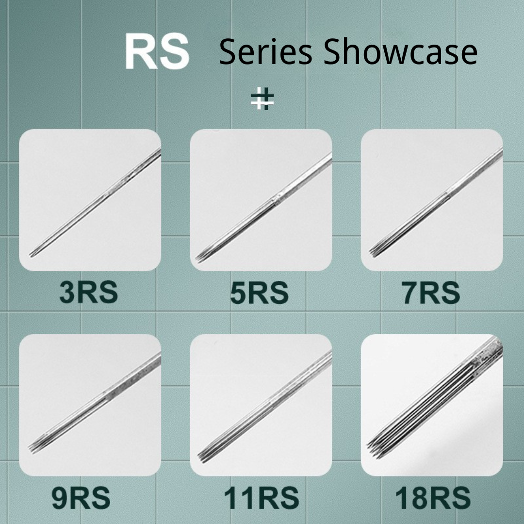 RS Round Shader Tattoo Needles – Disposable, Box of 50