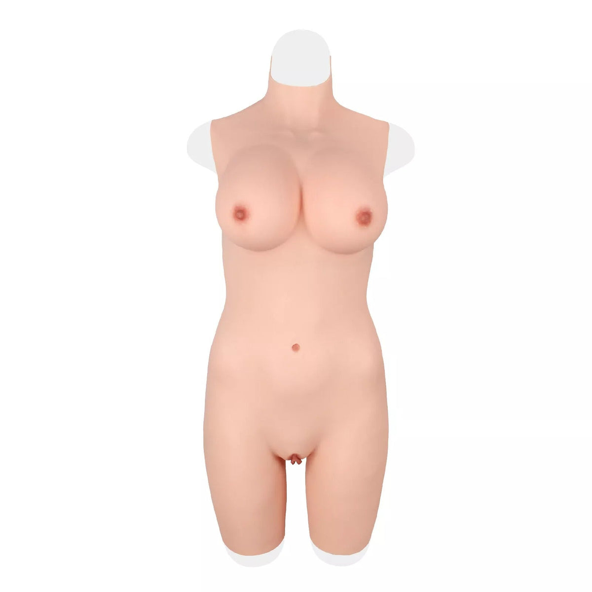 Three-Quarter Silicone Bodysuit with D-Cup Breast Forms