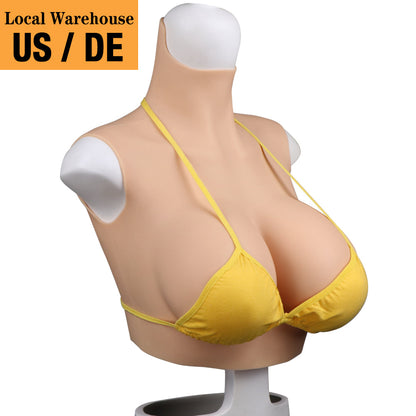 Lightweight Silicone Breastplate — B–H Cup
