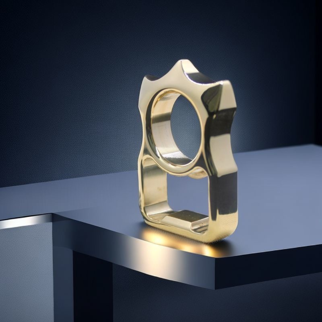 Abridor de botellas EDC con forma de nudillo de latón