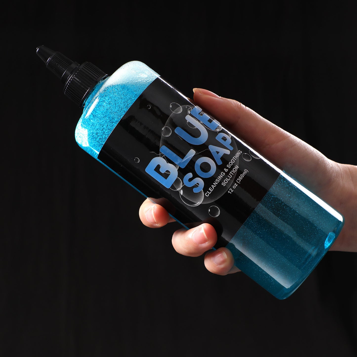 Large Bottle Tattoo Cleaning Liquid – 360ml Blue Algae Antibacterial Solution for Professional Use