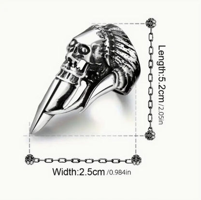 Skull & Claw Stainless Steel Self Defense Rin