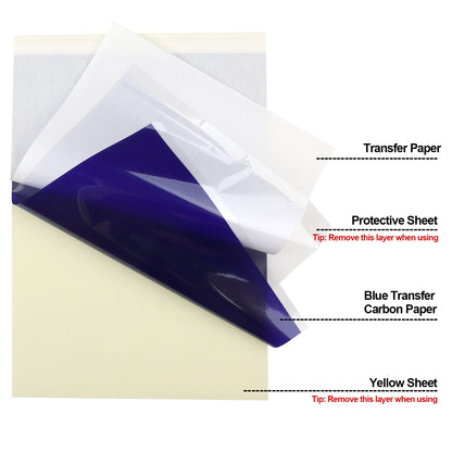 Professional Tattoo Transfer Paper – 100 Sheets Thermal Stencil Paper
