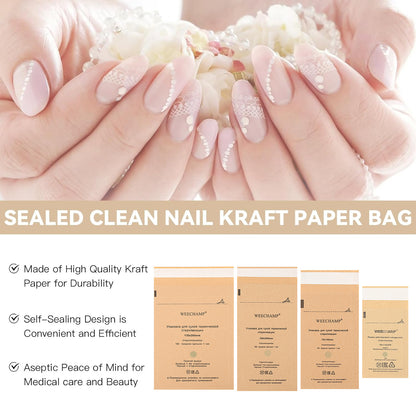 Self-Sealing Sterilization Bags – Heat-Resistant Kraft Pouches for Nail & Tattoo Tools