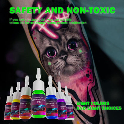 5ML Fluorescent Tattoo Ink Set – 8 Vibrant Colors