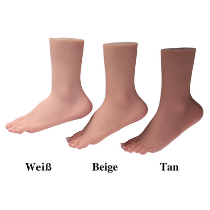 Realistic Female Silicone Foot Model — Flexible or Reinforced