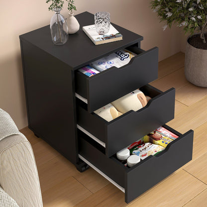 【USA】Rolling Tattoo Supply Cabinet, 3-Drawer Locking Casters (Black)