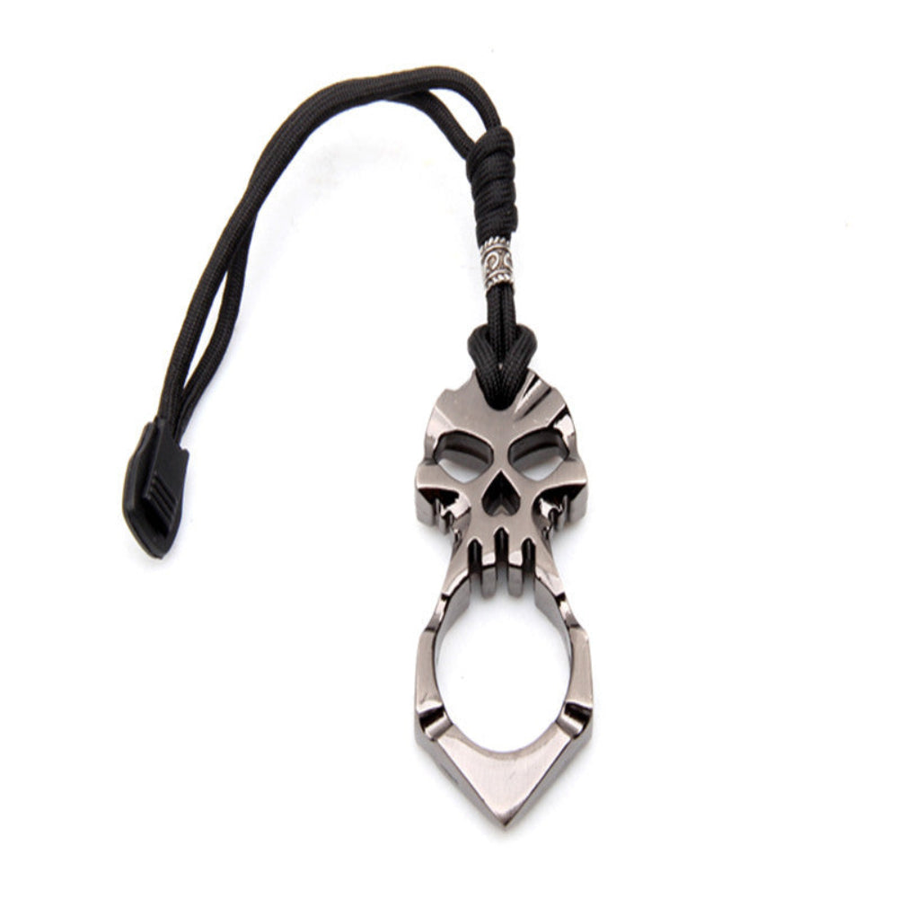 EDC Self-defense Skull Stainless Steel Keychain