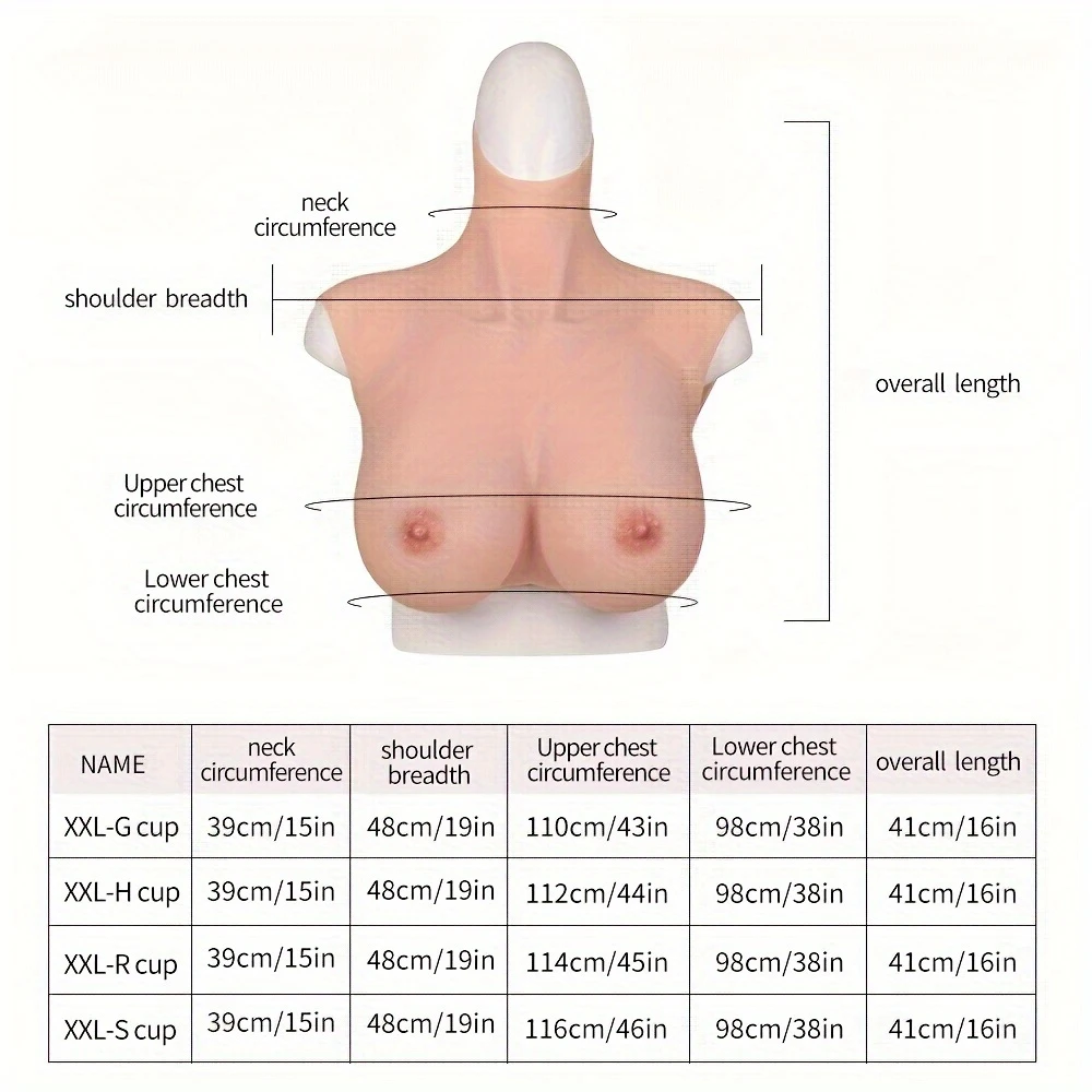 Extra-Large Silicone Breastplate — G, H, R & S Cup