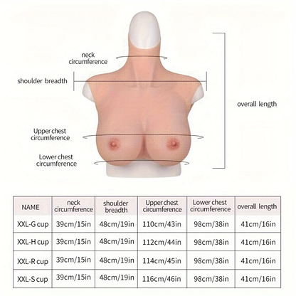 Extra-Large Silicone Breastplate — G, H, R & S Cup