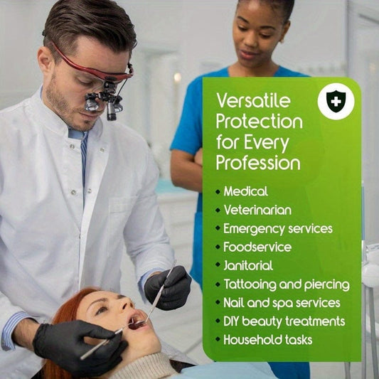 Black Disposable Nitrile Gloves for Tattoo Artists XXL Size