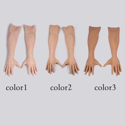 60cm Realistic Silicone Arm Gloves with Female Hands