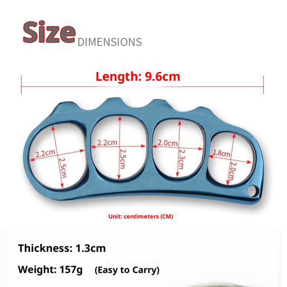 Solid 304 Stainless Steel Brass Knuckles Self-Defense Tool