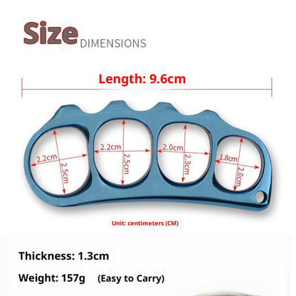 Solid 304 Stainless Steel Brass Knuckles Self-Defense Tool