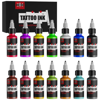 15ML Tattoo Ink Set – 14 Vibrant Colors