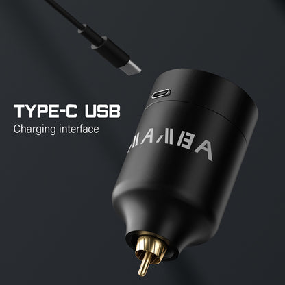 Mini Wireless Tattoo Power Supply – 1350mAh RCA Battery with Digital Display