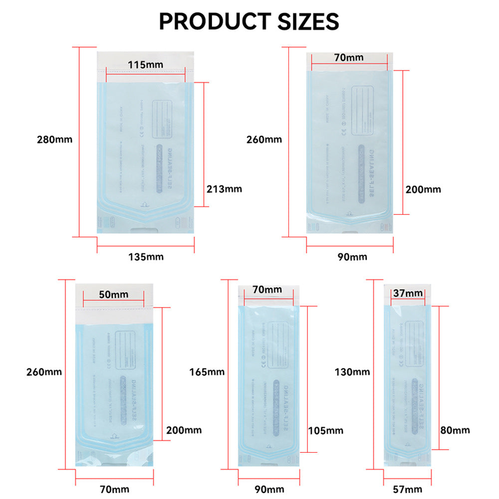 Self-Sealing Sterilization Pouches – Disposable Medical-Grade Bags for Tattoo, PMU, Dental, Nail Tools