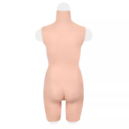 Three-Quarter Silicone Bodysuit with D-Cup Breast Forms